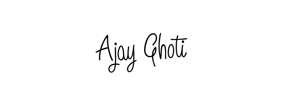 Make a beautiful signature design for name Ajay Ghoti. With this signature (Angelique-Rose-font-FFP) style, you can create a handwritten signature for free. Ajay Ghoti signature style 5 images and pictures png
