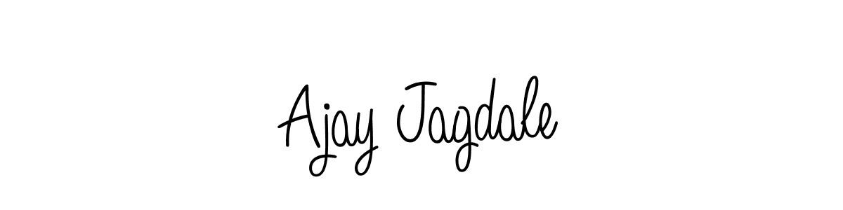 You should practise on your own different ways (Angelique-Rose-font-FFP) to write your name (Ajay Jagdale) in signature. don't let someone else do it for you. Ajay Jagdale signature style 5 images and pictures png