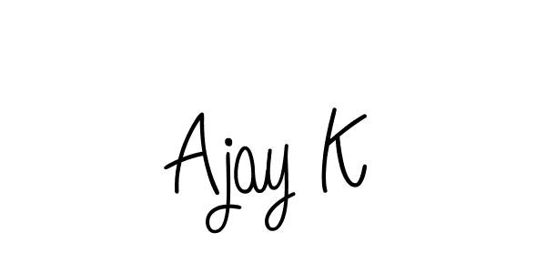 How to Draw Ajay K signature style? Angelique-Rose-font-FFP is a latest design signature styles for name Ajay K. Ajay K signature style 5 images and pictures png