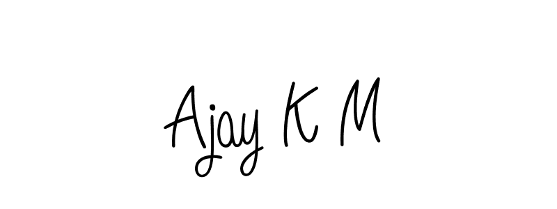 It looks lik you need a new signature style for name Ajay K M. Design unique handwritten (Angelique-Rose-font-FFP) signature with our free signature maker in just a few clicks. Ajay K M signature style 5 images and pictures png
