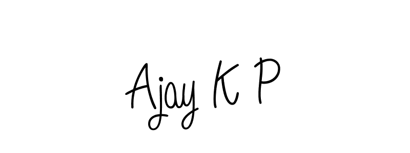 Design your own signature with our free online signature maker. With this signature software, you can create a handwritten (Angelique-Rose-font-FFP) signature for name Ajay K P. Ajay K P signature style 5 images and pictures png