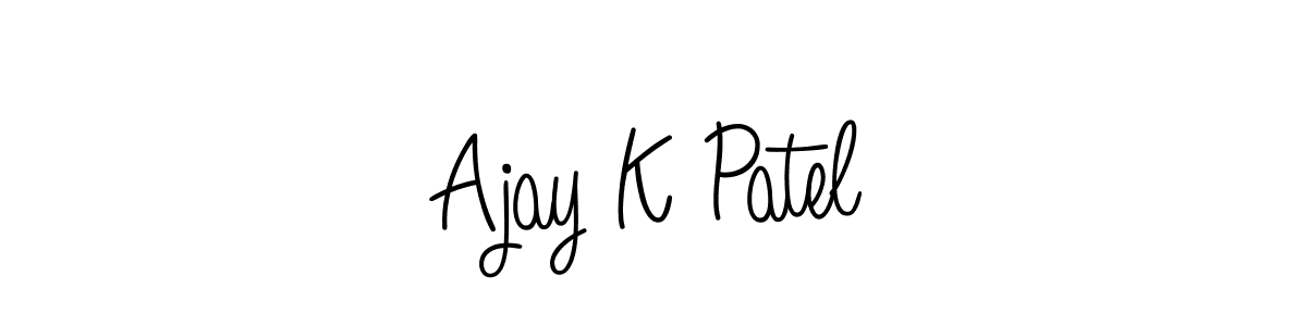 Design your own signature with our free online signature maker. With this signature software, you can create a handwritten (Angelique-Rose-font-FFP) signature for name Ajay K Patel. Ajay K Patel signature style 5 images and pictures png