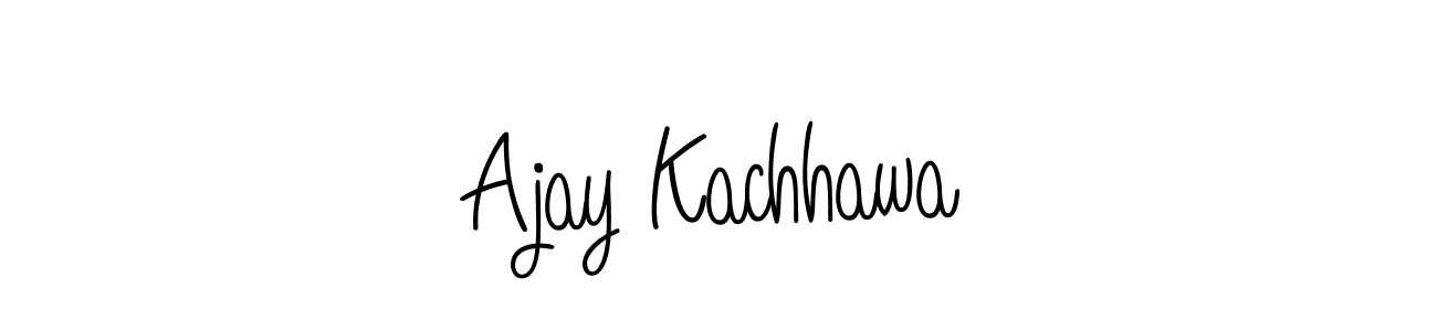 Design your own signature with our free online signature maker. With this signature software, you can create a handwritten (Angelique-Rose-font-FFP) signature for name Ajay Kachhawa. Ajay Kachhawa signature style 5 images and pictures png