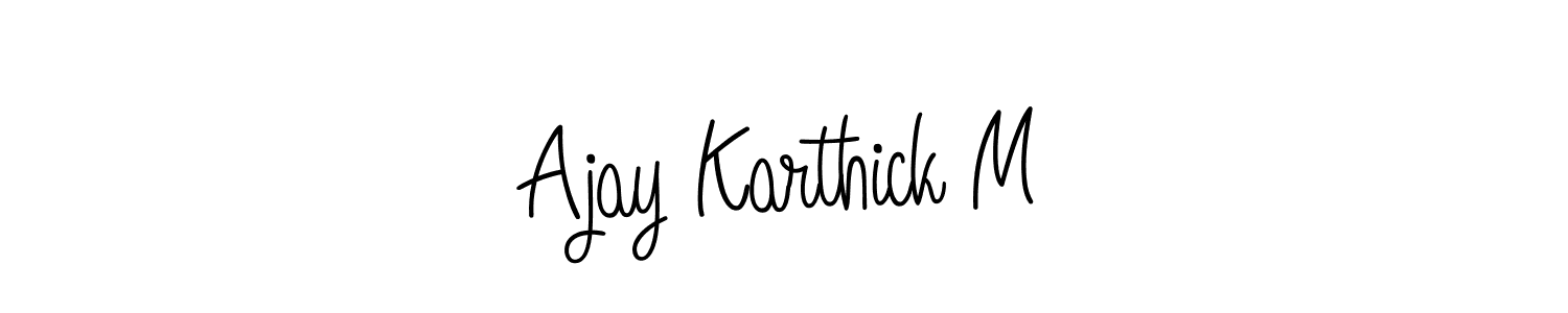 How to make Ajay Karthick M signature? Angelique-Rose-font-FFP is a professional autograph style. Create handwritten signature for Ajay Karthick M name. Ajay Karthick M signature style 5 images and pictures png