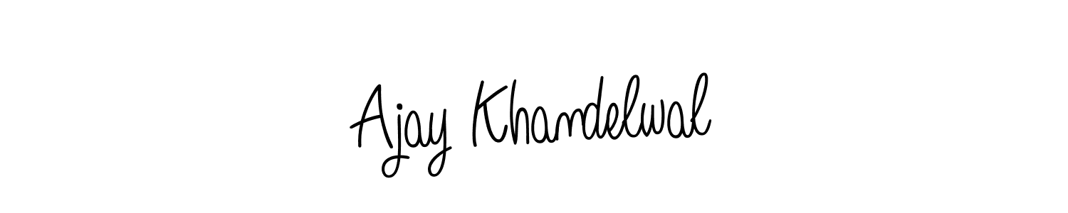 Design your own signature with our free online signature maker. With this signature software, you can create a handwritten (Angelique-Rose-font-FFP) signature for name Ajay Khandelwal. Ajay Khandelwal signature style 5 images and pictures png