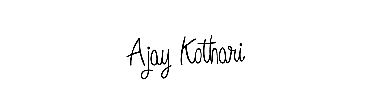 The best way (Angelique-Rose-font-FFP) to make a short signature is to pick only two or three words in your name. The name Ajay Kothari include a total of six letters. For converting this name. Ajay Kothari signature style 5 images and pictures png