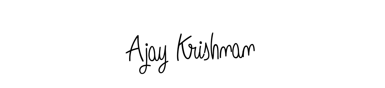 The best way (Angelique-Rose-font-FFP) to make a short signature is to pick only two or three words in your name. The name Ajay Krishnan include a total of six letters. For converting this name. Ajay Krishnan signature style 5 images and pictures png