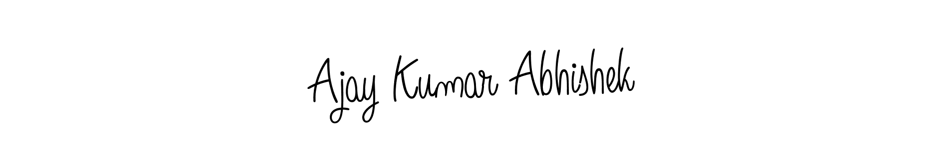 This is the best signature style for the Ajay Kumar Abhishek name. Also you like these signature font (Angelique-Rose-font-FFP). Mix name signature. Ajay Kumar Abhishek signature style 5 images and pictures png
