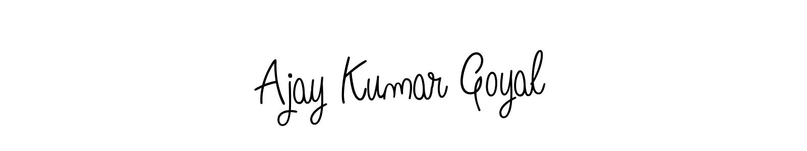 You should practise on your own different ways (Angelique-Rose-font-FFP) to write your name (Ajay Kumar Goyal) in signature. don't let someone else do it for you. Ajay Kumar Goyal signature style 5 images and pictures png