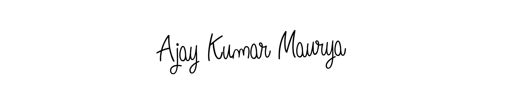 This is the best signature style for the Ajay Kumar Maurya name. Also you like these signature font (Angelique-Rose-font-FFP). Mix name signature. Ajay Kumar Maurya signature style 5 images and pictures png