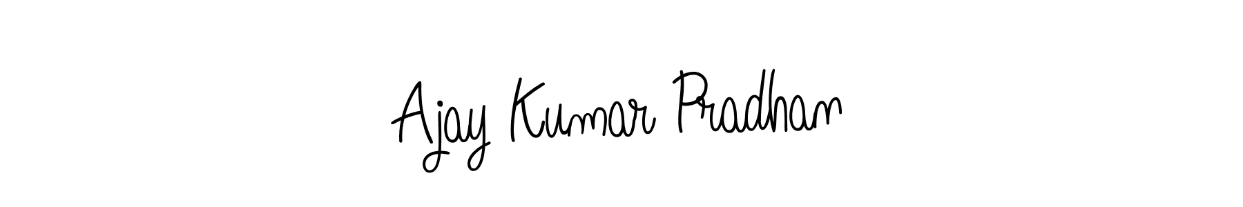 How to make Ajay Kumar Pradhan name signature. Use Angelique-Rose-font-FFP style for creating short signs online. This is the latest handwritten sign. Ajay Kumar Pradhan signature style 5 images and pictures png