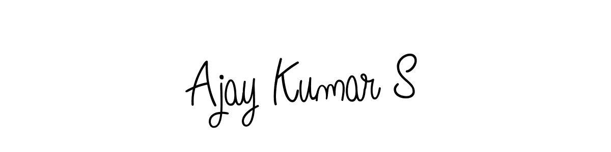 if you are searching for the best signature style for your name Ajay Kumar S. so please give up your signature search. here we have designed multiple signature styles  using Angelique-Rose-font-FFP. Ajay Kumar S signature style 5 images and pictures png