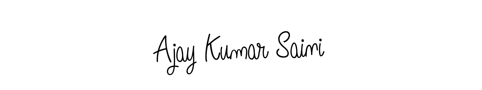 Create a beautiful signature design for name Ajay Kumar Saini. With this signature (Angelique-Rose-font-FFP) fonts, you can make a handwritten signature for free. Ajay Kumar Saini signature style 5 images and pictures png