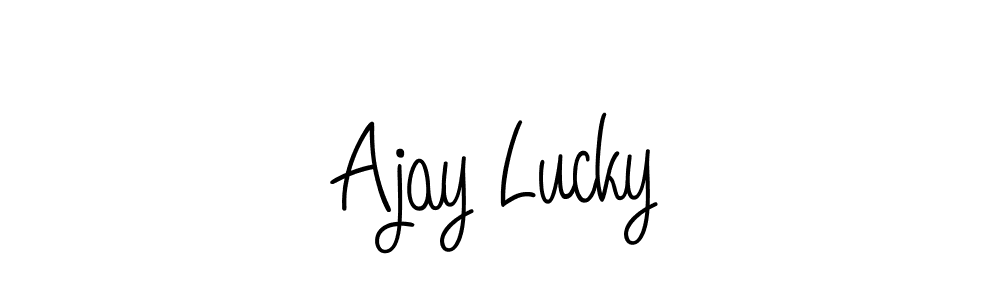 Make a beautiful signature design for name Ajay Lucky. Use this online signature maker to create a handwritten signature for free. Ajay Lucky signature style 5 images and pictures png