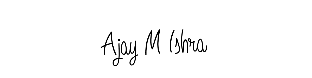 Ajay M Ishra stylish signature style. Best Handwritten Sign (Angelique-Rose-font-FFP) for my name. Handwritten Signature Collection Ideas for my name Ajay M Ishra. Ajay M Ishra signature style 5 images and pictures png