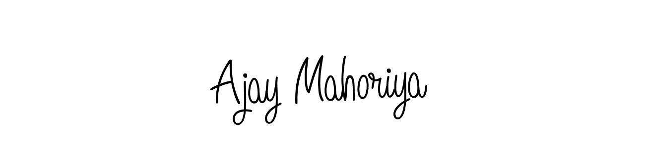 Make a beautiful signature design for name Ajay Mahoriya. With this signature (Angelique-Rose-font-FFP) style, you can create a handwritten signature for free. Ajay Mahoriya signature style 5 images and pictures png