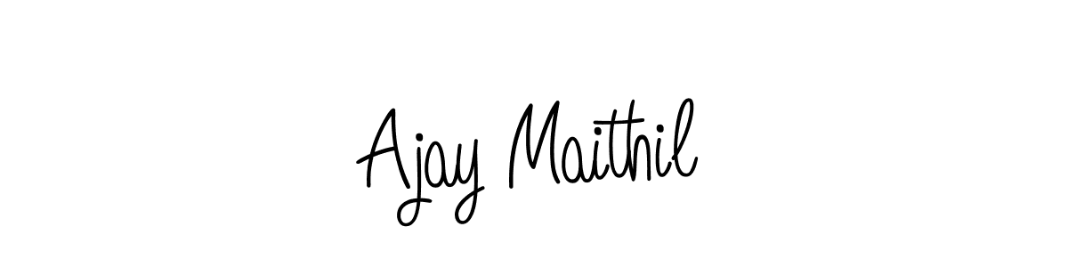 if you are searching for the best signature style for your name Ajay Maithil. so please give up your signature search. here we have designed multiple signature styles  using Angelique-Rose-font-FFP. Ajay Maithil signature style 5 images and pictures png