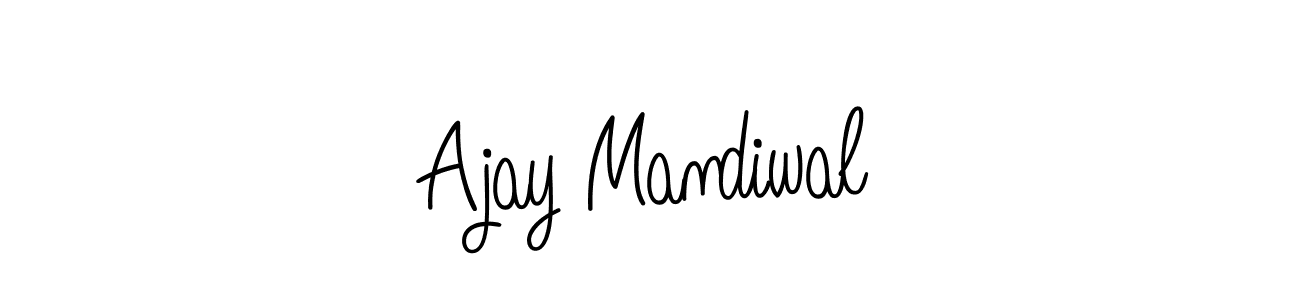 How to make Ajay Mandiwal name signature. Use Angelique-Rose-font-FFP style for creating short signs online. This is the latest handwritten sign. Ajay Mandiwal signature style 5 images and pictures png