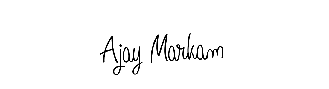 Use a signature maker to create a handwritten signature online. With this signature software, you can design (Angelique-Rose-font-FFP) your own signature for name Ajay Markam. Ajay Markam signature style 5 images and pictures png