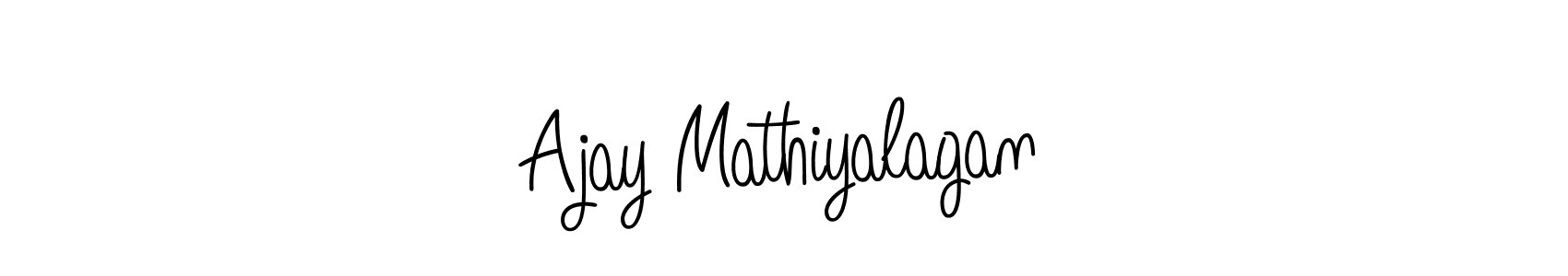 Use a signature maker to create a handwritten signature online. With this signature software, you can design (Angelique-Rose-font-FFP) your own signature for name Ajay Mathiyalagan. Ajay Mathiyalagan signature style 5 images and pictures png