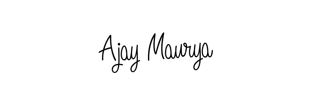 Design your own signature with our free online signature maker. With this signature software, you can create a handwritten (Angelique-Rose-font-FFP) signature for name Ajay Maurya. Ajay Maurya signature style 5 images and pictures png