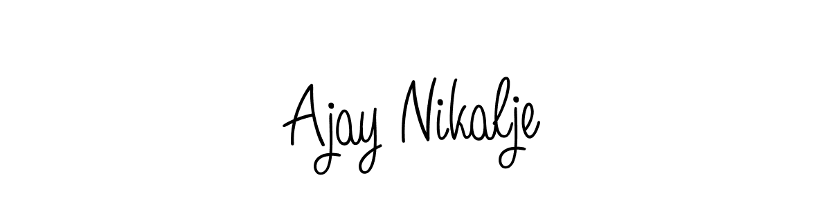 Design your own signature with our free online signature maker. With this signature software, you can create a handwritten (Angelique-Rose-font-FFP) signature for name Ajay Nikalje. Ajay Nikalje signature style 5 images and pictures png