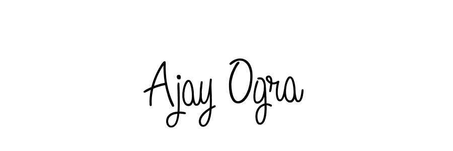 Angelique-Rose-font-FFP is a professional signature style that is perfect for those who want to add a touch of class to their signature. It is also a great choice for those who want to make their signature more unique. Get Ajay Ogra name to fancy signature for free. Ajay Ogra signature style 5 images and pictures png