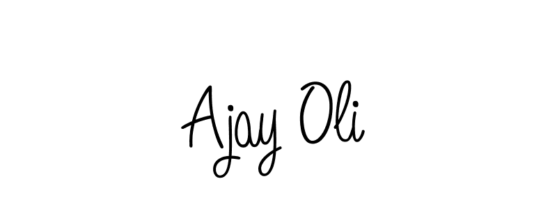 You should practise on your own different ways (Angelique-Rose-font-FFP) to write your name (Ajay Oli) in signature. don't let someone else do it for you. Ajay Oli signature style 5 images and pictures png