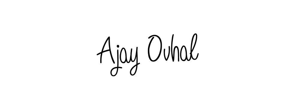 Design your own signature with our free online signature maker. With this signature software, you can create a handwritten (Angelique-Rose-font-FFP) signature for name Ajay Ovhal. Ajay Ovhal signature style 5 images and pictures png