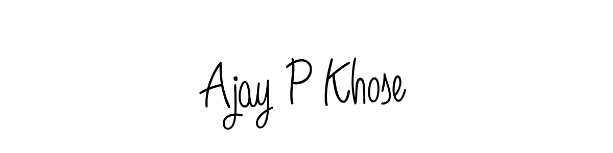 See photos of Ajay P Khose official signature by Spectra . Check more albums & portfolios. Read reviews & check more about Angelique-Rose-font-FFP font. Ajay P Khose signature style 5 images and pictures png