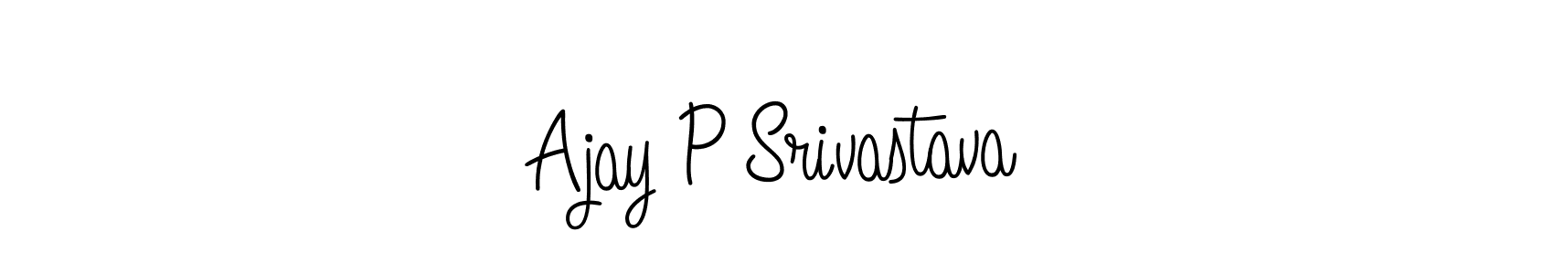 This is the best signature style for the Ajay P Srivastava name. Also you like these signature font (Angelique-Rose-font-FFP). Mix name signature. Ajay P Srivastava signature style 5 images and pictures png