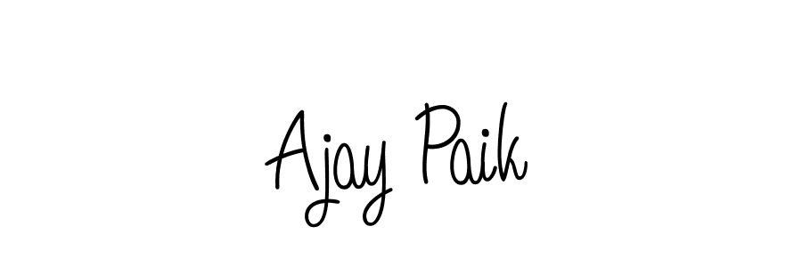 The best way (Angelique-Rose-font-FFP) to make a short signature is to pick only two or three words in your name. The name Ajay Paik include a total of six letters. For converting this name. Ajay Paik signature style 5 images and pictures png