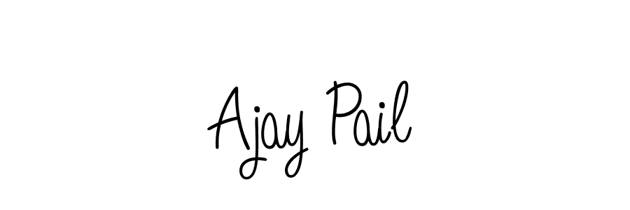 The best way (Angelique-Rose-font-FFP) to make a short signature is to pick only two or three words in your name. The name Ajay Pail include a total of six letters. For converting this name. Ajay Pail signature style 5 images and pictures png