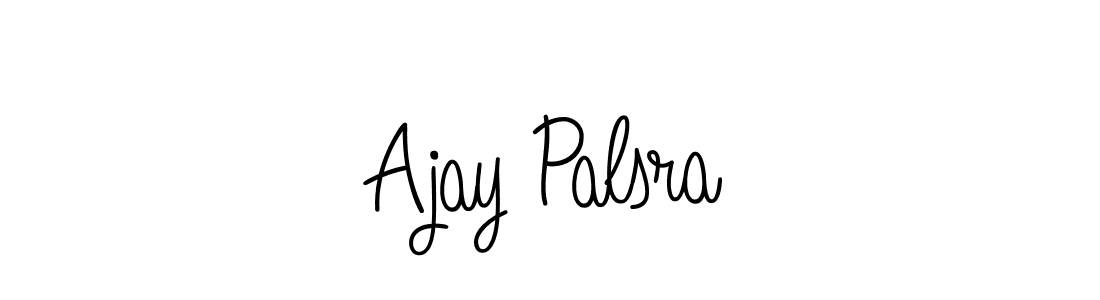 Use a signature maker to create a handwritten signature online. With this signature software, you can design (Angelique-Rose-font-FFP) your own signature for name Ajay Palsra. Ajay Palsra signature style 5 images and pictures png