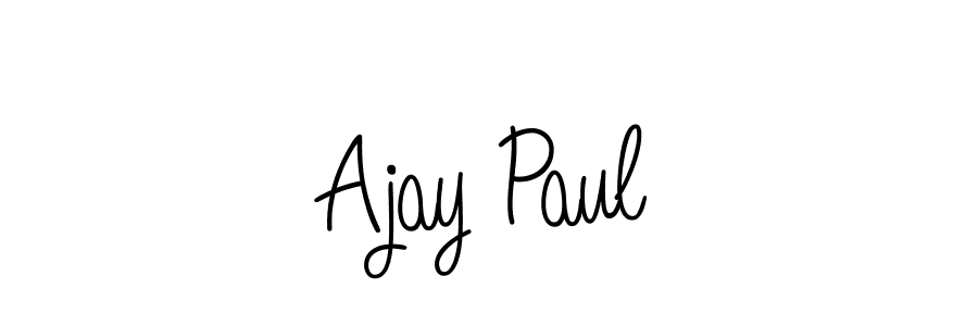 You should practise on your own different ways (Angelique-Rose-font-FFP) to write your name (Ajay Paul) in signature. don't let someone else do it for you. Ajay Paul signature style 5 images and pictures png