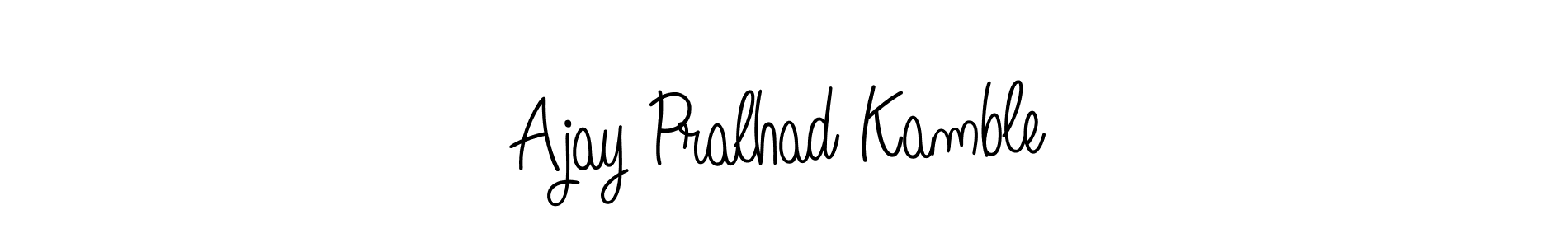 Make a beautiful signature design for name Ajay Pralhad Kamble. With this signature (Angelique-Rose-font-FFP) style, you can create a handwritten signature for free. Ajay Pralhad Kamble signature style 5 images and pictures png