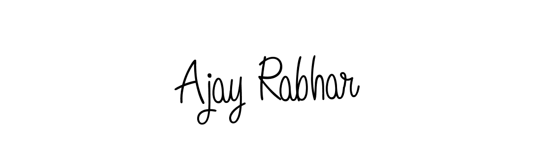 Make a beautiful signature design for name Ajay Rabhar. With this signature (Angelique-Rose-font-FFP) style, you can create a handwritten signature for free. Ajay Rabhar signature style 5 images and pictures png