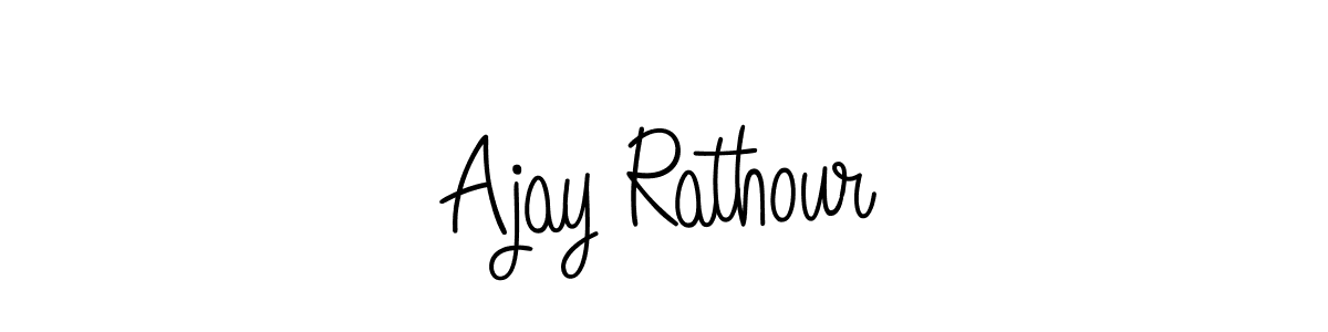 The best way (Angelique-Rose-font-FFP) to make a short signature is to pick only two or three words in your name. The name Ajay Rathour include a total of six letters. For converting this name. Ajay Rathour signature style 5 images and pictures png