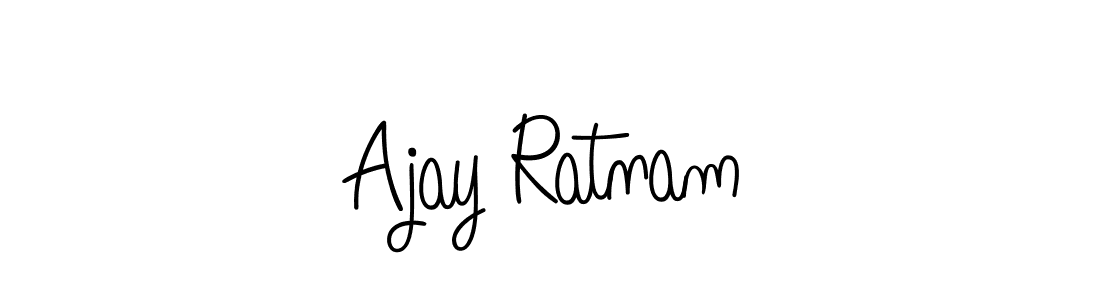 How to make Ajay Ratnam name signature. Use Angelique-Rose-font-FFP style for creating short signs online. This is the latest handwritten sign. Ajay Ratnam signature style 5 images and pictures png
