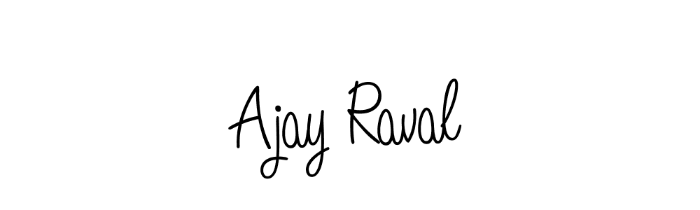 How to make Ajay Raval name signature. Use Angelique-Rose-font-FFP style for creating short signs online. This is the latest handwritten sign. Ajay Raval signature style 5 images and pictures png