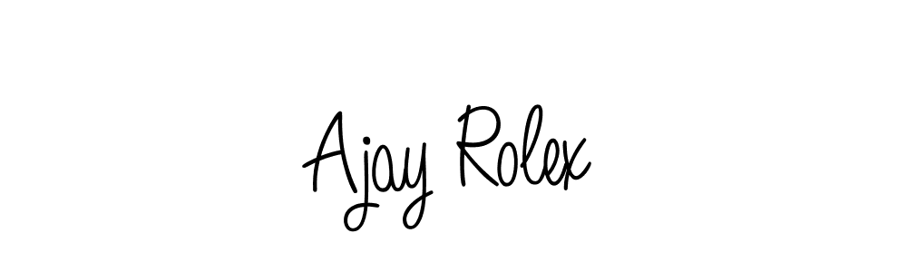 Design your own signature with our free online signature maker. With this signature software, you can create a handwritten (Angelique-Rose-font-FFP) signature for name Ajay Rolex. Ajay Rolex signature style 5 images and pictures png