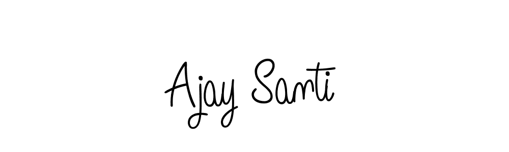 Create a beautiful signature design for name Ajay Santi. With this signature (Angelique-Rose-font-FFP) fonts, you can make a handwritten signature for free. Ajay Santi signature style 5 images and pictures png