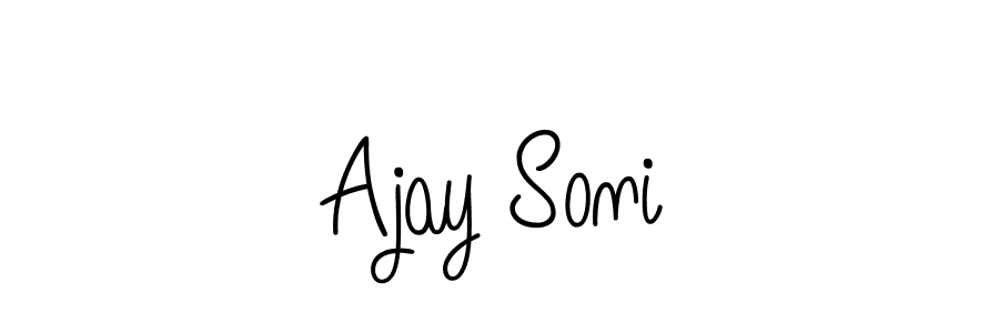 Design your own signature with our free online signature maker. With this signature software, you can create a handwritten (Angelique-Rose-font-FFP) signature for name Ajay Soni. Ajay Soni signature style 5 images and pictures png