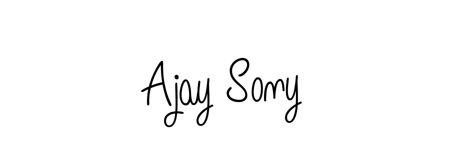 Use a signature maker to create a handwritten signature online. With this signature software, you can design (Angelique-Rose-font-FFP) your own signature for name Ajay Sony. Ajay Sony signature style 5 images and pictures png