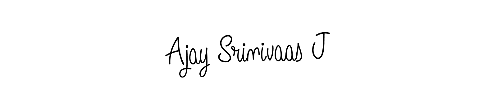 Use a signature maker to create a handwritten signature online. With this signature software, you can design (Angelique-Rose-font-FFP) your own signature for name Ajay Srinivaas J. Ajay Srinivaas J signature style 5 images and pictures png