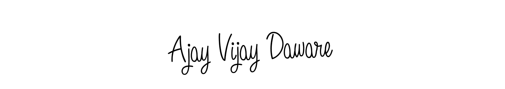 if you are searching for the best signature style for your name Ajay Vijay Daware. so please give up your signature search. here we have designed multiple signature styles  using Angelique-Rose-font-FFP. Ajay Vijay Daware signature style 5 images and pictures png