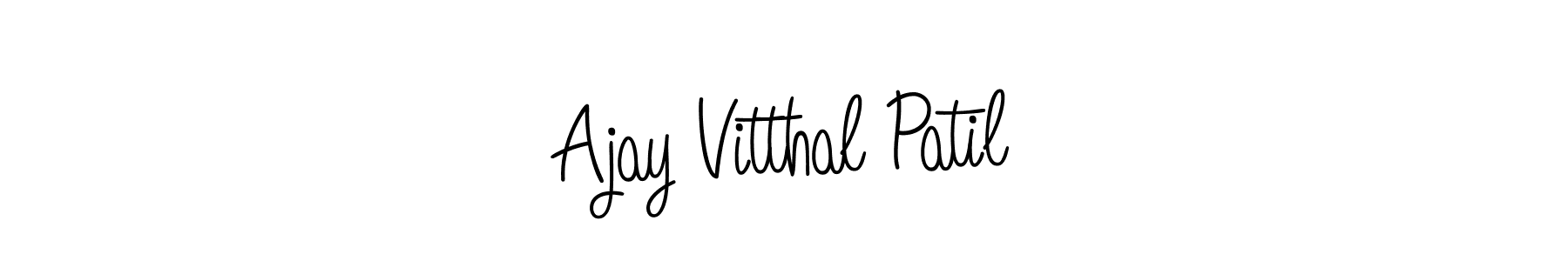 How to make Ajay Vitthal Patil name signature. Use Angelique-Rose-font-FFP style for creating short signs online. This is the latest handwritten sign. Ajay Vitthal Patil signature style 5 images and pictures png