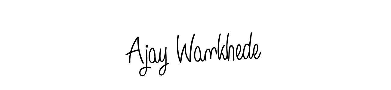Make a beautiful signature design for name Ajay Wankhede. With this signature (Angelique-Rose-font-FFP) style, you can create a handwritten signature for free. Ajay Wankhede signature style 5 images and pictures png