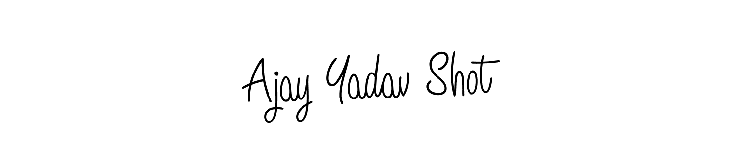Make a beautiful signature design for name Ajay Yadav Shot. With this signature (Angelique-Rose-font-FFP) style, you can create a handwritten signature for free. Ajay Yadav Shot signature style 5 images and pictures png