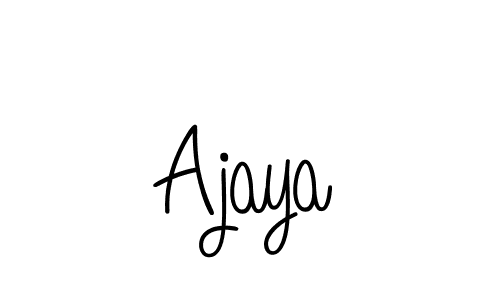 Design your own signature with our free online signature maker. With this signature software, you can create a handwritten (Angelique-Rose-font-FFP) signature for name Ajaya. Ajaya signature style 5 images and pictures png